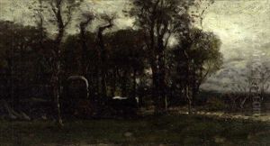 Horse And Wagon by Samuel Colman