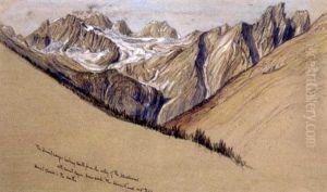View Of Mount Lefroy, British Columbia (+ View Of Hermit Range, 1905; 2 Works) by Samuel Colman