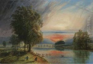 View In Hyde Park, Sunset, During A Shower