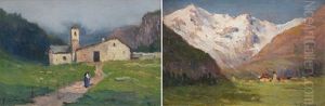 Verso Casa E Cime Innevate (2 Works) by Giovanni Colmo