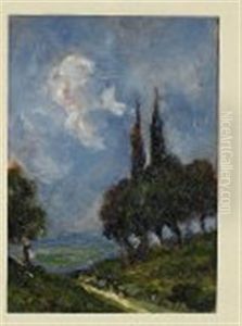 Paesaggio; Entrata Di Villa (2 Works) by Giovanni Colmo