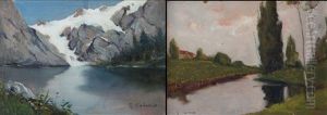Ruscello Tra I Campi (+ Laghetto Montano; 2 Works) by Giovanni Colmo