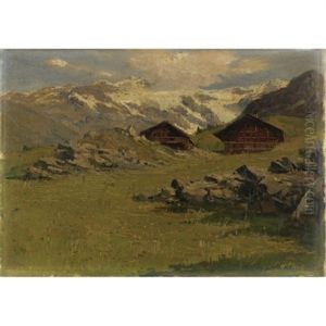 Vedute Di Gressoney - Trinite (+ 2 Others; Group Of 3) by Giovanni Colmo