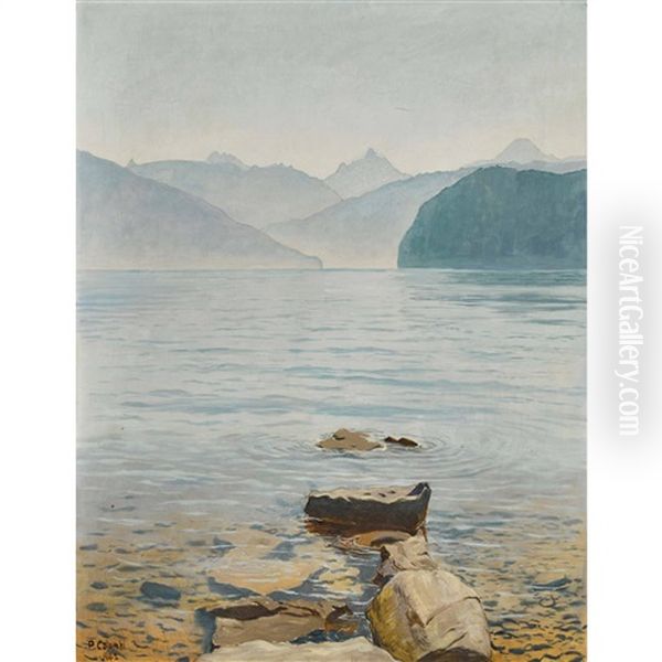 Stilles Wasser - Morgendammerung Mit Schreckhorn - view 1