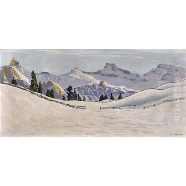 Verschneites Bergpanorama Bei Adelboden - view 1