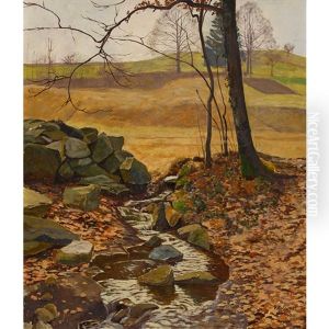 Herbstlandschaft Mit Bach