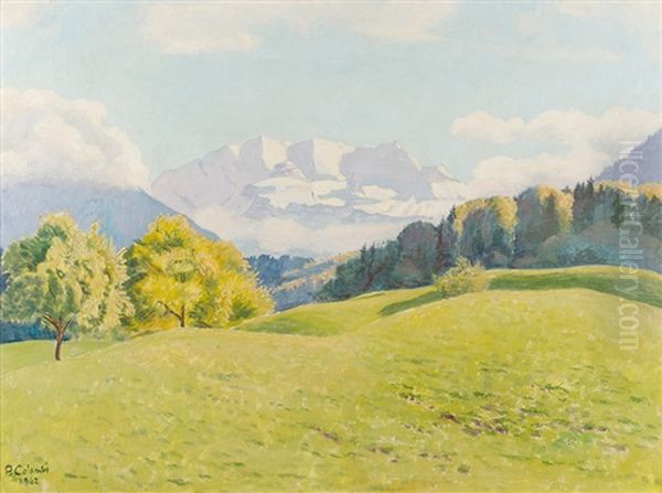 Landschaft Mit Blick Auf Die Bluemlisalp - view 1