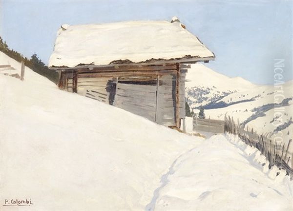 Winterlandschaft Mit Heuschober - view 1