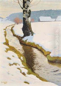 Winterlandschaft Mit Birke