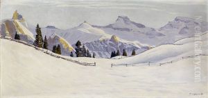 Verschneites Bergpanorama Adelbodens