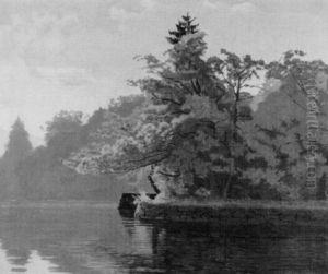 Herbstliche Uferpartie Am Thunersee by Plinio Colombi