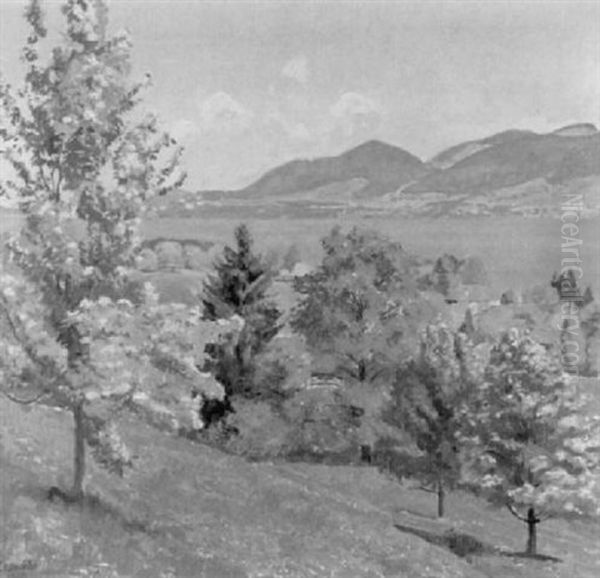 Fruhlingslandschaft Bei Spiez Am Thunersee - view 1