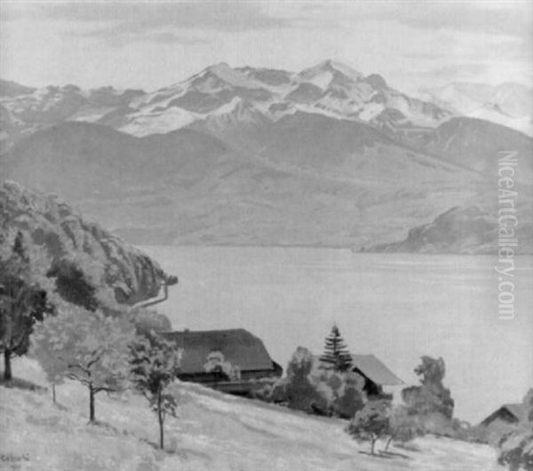 Blick Von Oberhofen Auf Den Thunersee - view 1