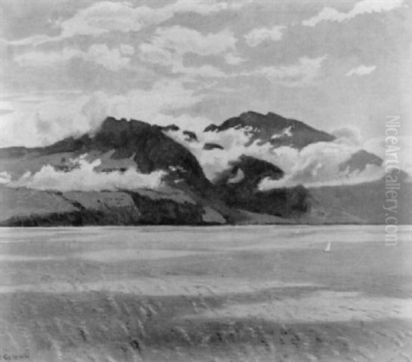 Thunerseelandschaft Unter Wolkenfeldern - view 1