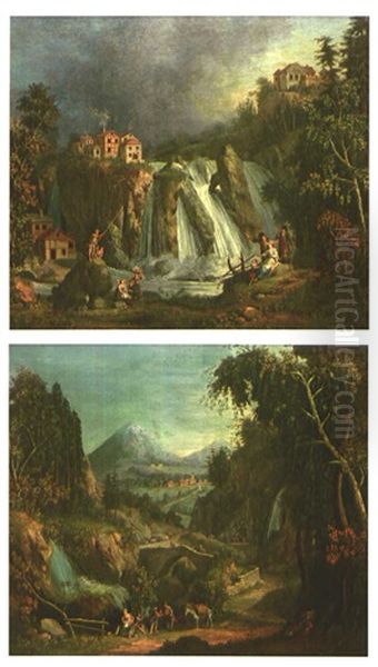 Landschaftscapricci Mit Figurenstaffage (pair) - view 1