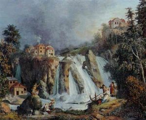 Landschaft Mit Wasserfall