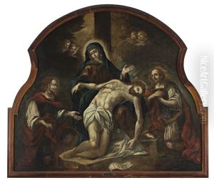 Piedad Con Los Santos Luciano Y Marciano by Maria Colomer y Pares
