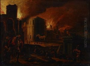 Aeneas Flees Burning Troy