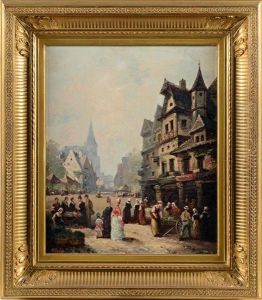Marche Au Pied De Maisons Medievales