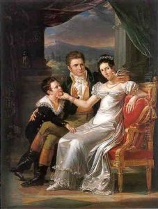 Portrait De Famille Sur Fond De Paysage by Guillaume Francois Colson