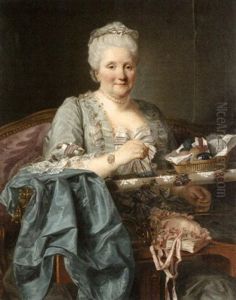 Portrait - Marquis De La Tour En Woevre? (+ La Marquise De La Tour En Woevre?, Pair) by Jean Francois Gilles Colson