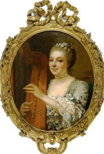 La Jeune Harpiste by Jean Francois Gilles Colson