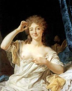 Portrait D'une Femme Assise by Jean Francois Gilles Colson
