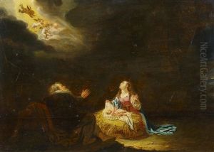 Die Heilige Familie, Von Engeln Beleuchtet Die Heilige Familie, Von Engeln Beleuchtet