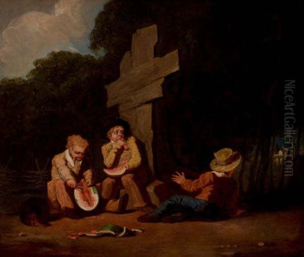 Boys Stealing Watermelons - view 1