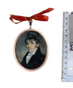 A Gentleman, Wearing Blue Coat, White Frilled Chemise And Stock