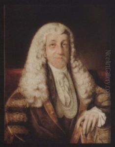 The Rt. Hon. Thomas Manners-sutton, 1st Baron Manners Of Foston, Seated, Wearing Gold-figured Robes Over Coat, White Lace Cravat And Long Powdered Wig