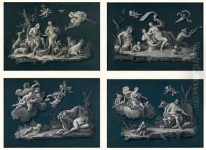 Juno Discovering Jupiter With Io (+ 3 Others; 4 Works) by Filippo Comerio
