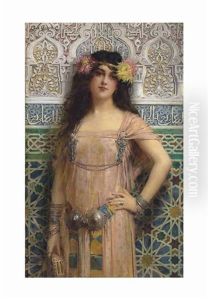 Femme Au Tambourin by Leon Francois Comerre