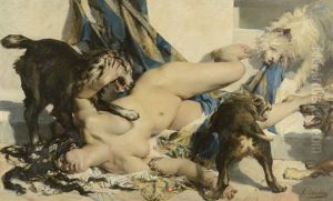 Jezabel Devoree Par Les Chiens by Leon Francois Comerre