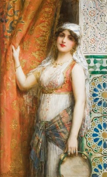 Jeune Femme Au Tambourin - view 1