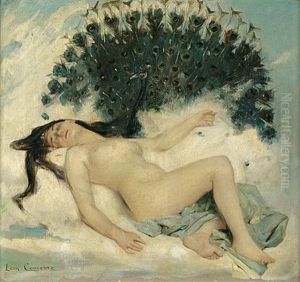 Sleeping Woman With A Peacock