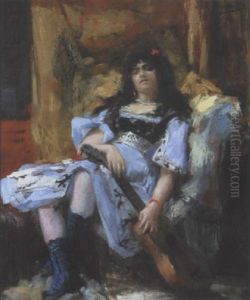 Gitane A La Guitare by Leon Francois Comerre