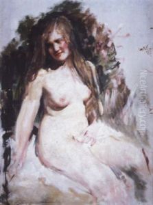 Nu Assis by Leon Francois Comerre
