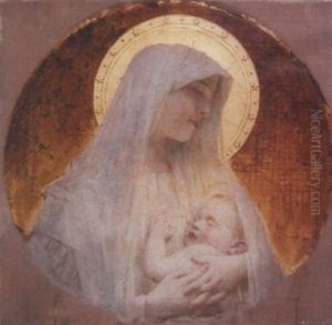 Vierge A L'enfant by Leon Francois Comerre