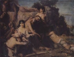 La Fuite En Egypte by Leon Francois Comerre