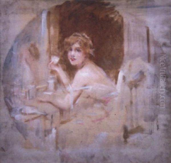 Etude De Femme Se Maquillant - view 1