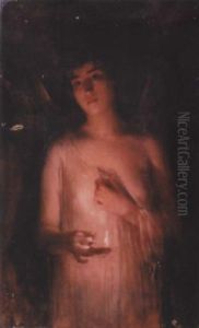 Fee A La Lampe A Huile by Leon Francois Comerre