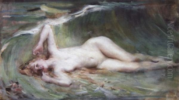Femme Dans Les Vagues - view 1