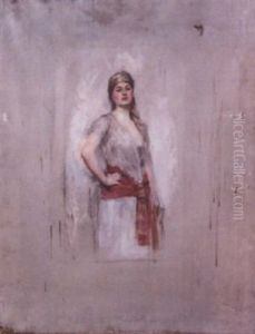 Etude D'une Femme Habillee A L'orientale by Leon Francois Comerre