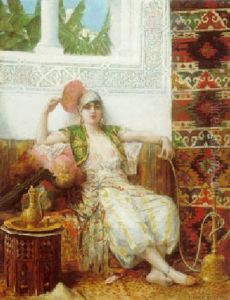 An Odalisque by Leon Francois Comerre