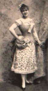 Louise Theo In The Role Of 'la Jolie Parfumeuse' by Leon Francois Comerre