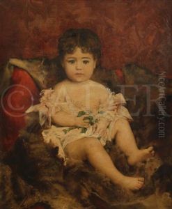 Jeune Enfant Assis by Leon Commere
