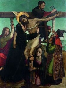 Descente De Croix by Antonio De Comontes