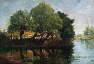 Vaches Au Pre En Bord De Riviere Vaches Au Pre En Bord De Riviere