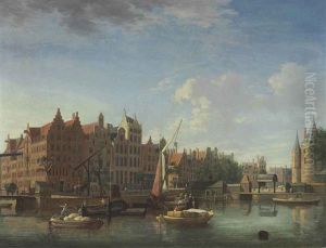 The Gelderse Kade, The Haan And Sleutels Brewery, And The Waag, Amsterdam